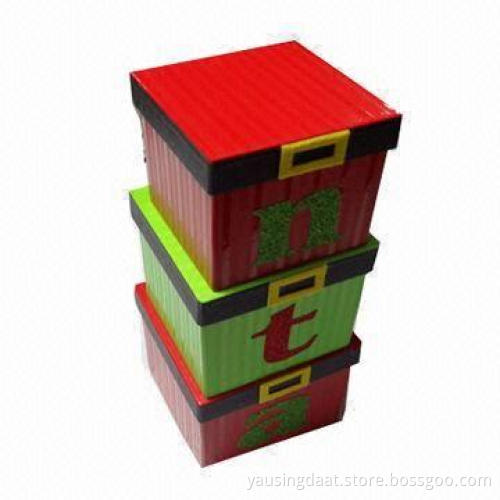 Gift Boxes, with one toy on top, CMYK with UV printing